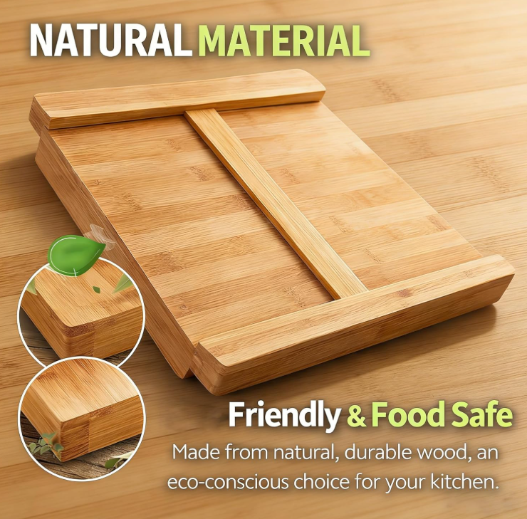 Bamboo Cutting Board with Drawer